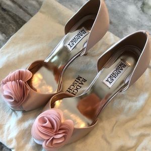 Badgley Mischka Pink Flower Heels